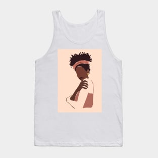 Beautiful Women Minimalistic Illustration Tank Top